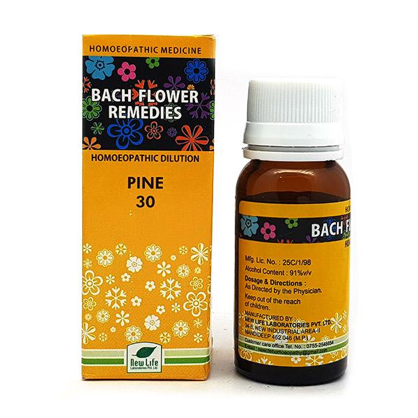New Life Bach Flower Pine (30ml) For psychological disorders, guilt, self-pity, self-condemnation