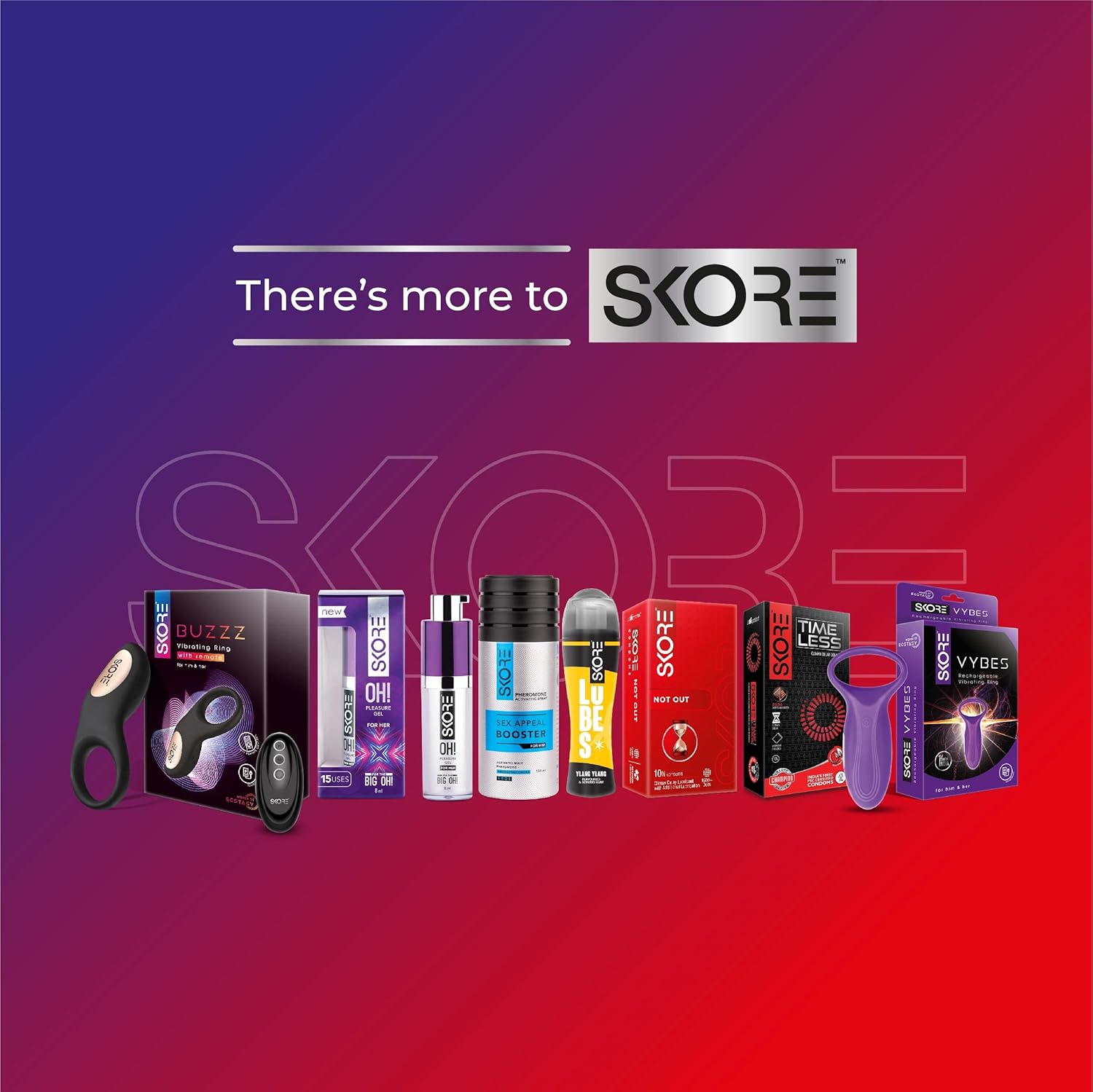 Skore Duo Max - Premium Pleasure Condoms for Him and Her with Disposal Pouches|Dotted & Ribbed|Performa Lubricant for Long Lasting Climax Delay |Suitable for use with lubes & toys- 1 Pack (10 pieces)