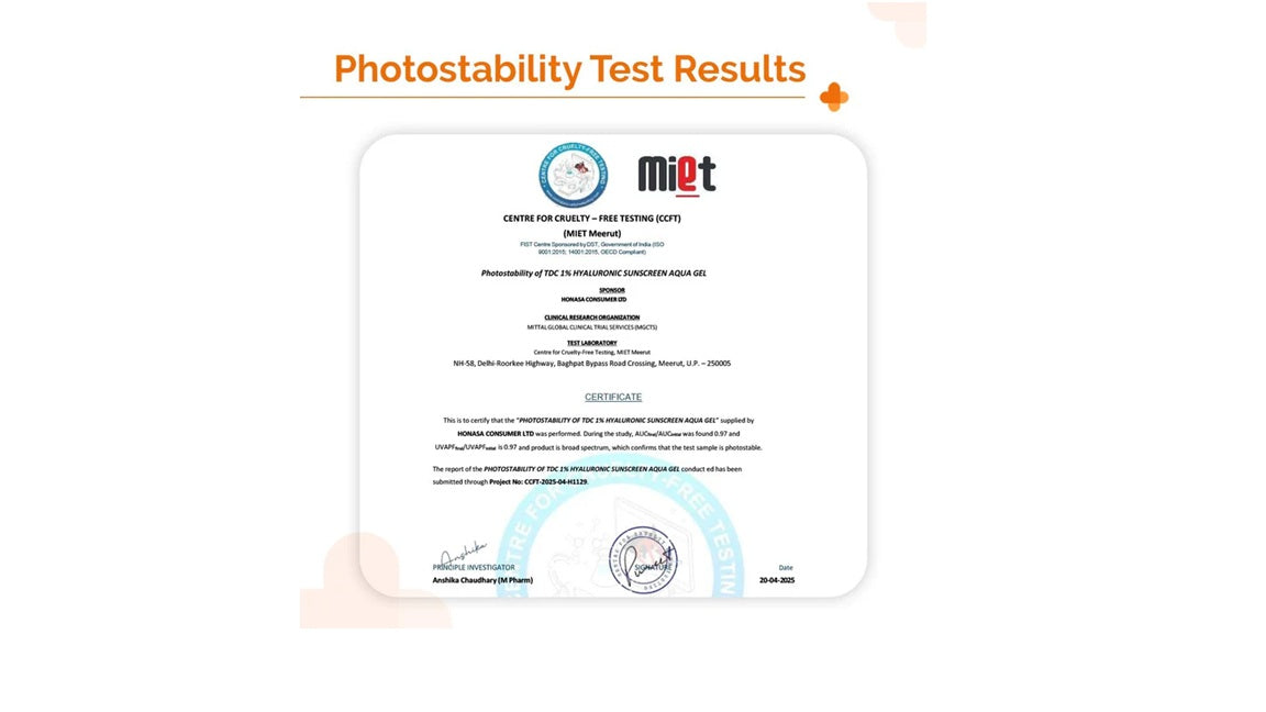 The Derma Co 1% Hyaluronic Sunscreen Aqua Gel SPF 50 PA++++ 80 gm