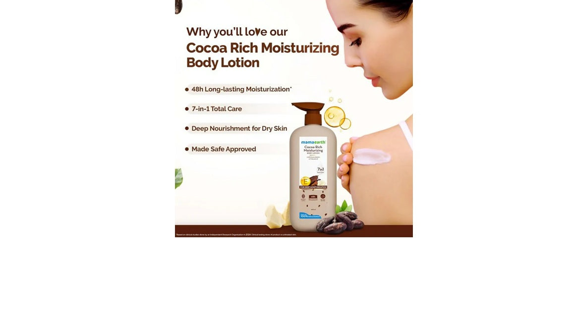 Mamaearth Cocoa Rich Moisturizing Body Lotion with Cocoa Butter & Vitamin E - 400 ml