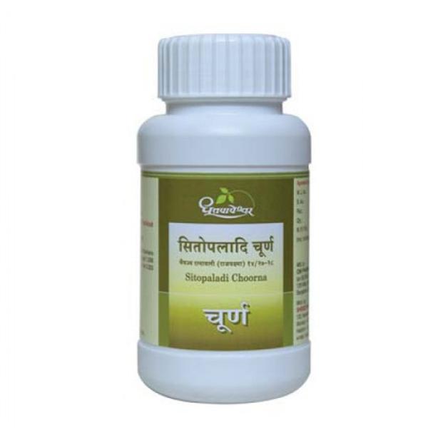 Dhootapapeshwar Sitopaladi Choorna 120 gm for cough, cold, fever, headache, weakness