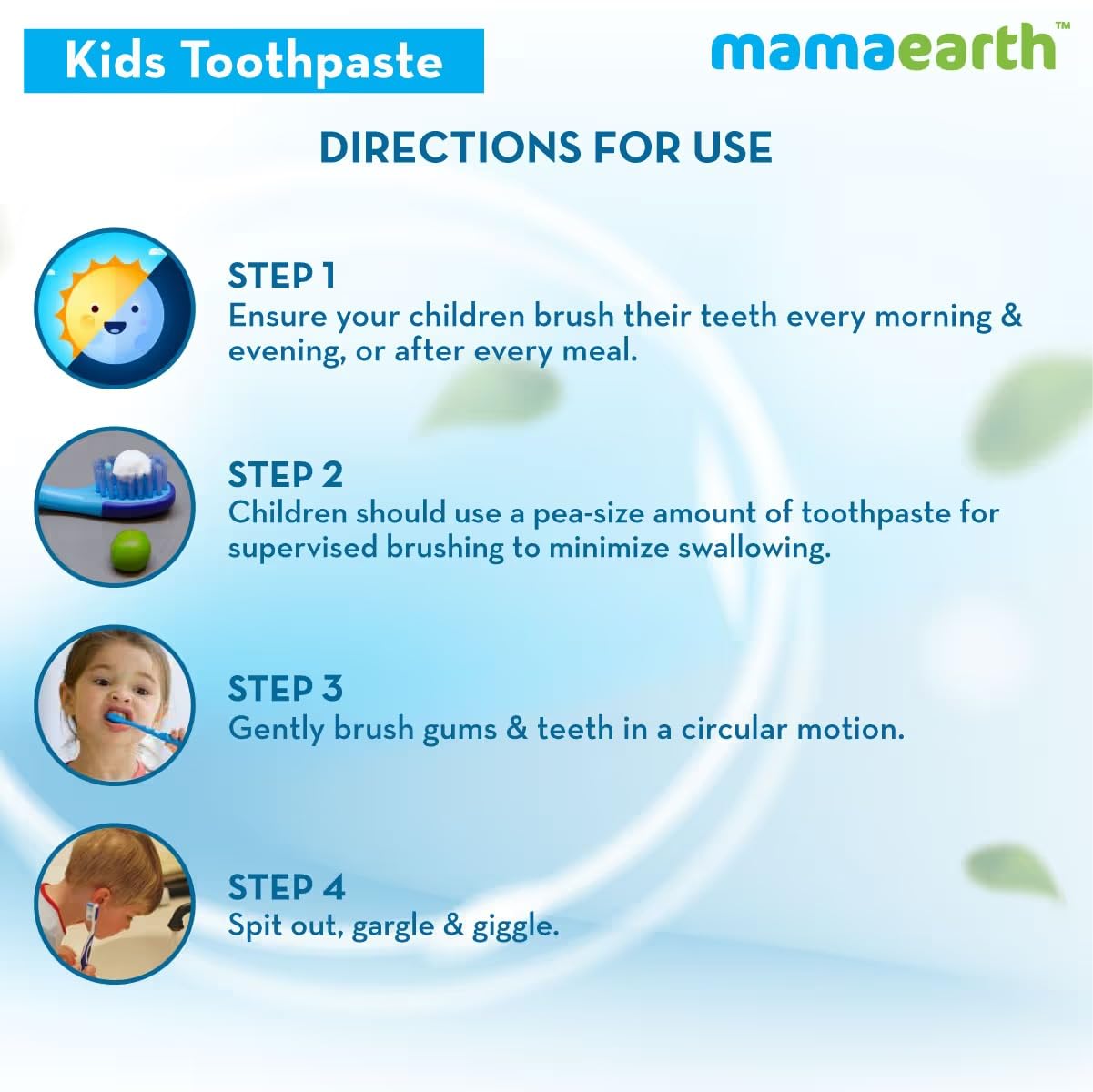 Mamaearth Toothpaste for Kids Awesome Orange 4+ years 50gm (Pack of 2)