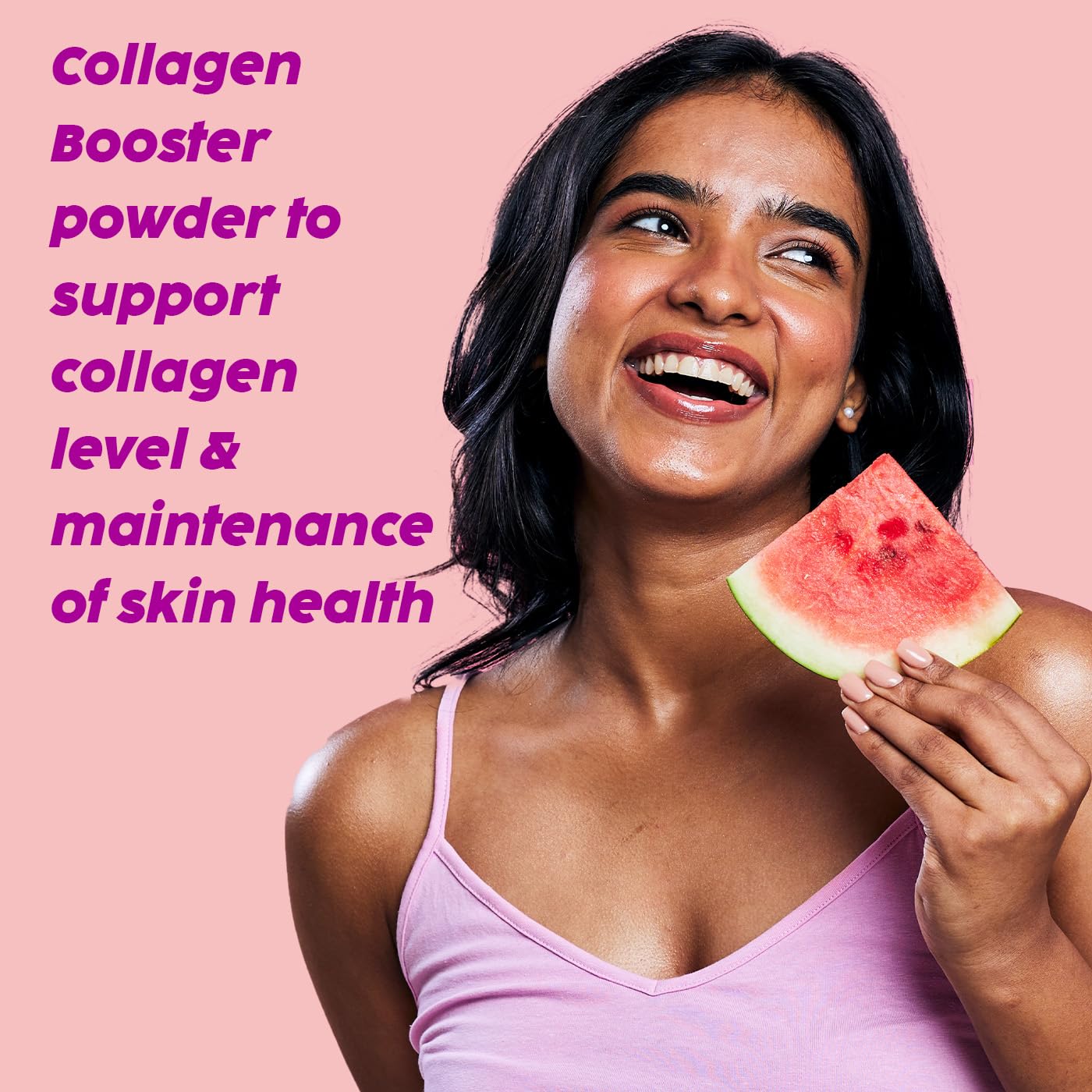 PLIX – THE PLANT FIX | Collagen Booster Powder to Support Healthy Skin | Supports Collagen Production, Antioxidants & Skin Health | Vitamin C, Hyaluronic Acid & Superfood Blend, Watermelon (200 g)