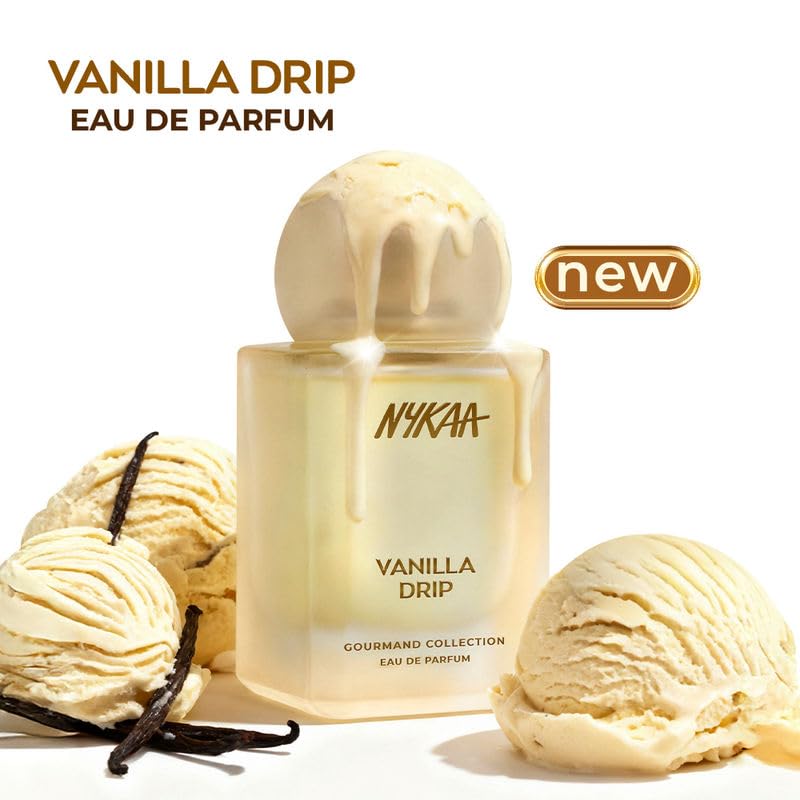 Nykaa Vanilla Drip EDP 50ml | Vanilla Perfume for Women | Pear Sweet Creamy Fragrance | Long-Lasting Daily Wear Scent | Best Sweet Perfume | Best Gift for Her