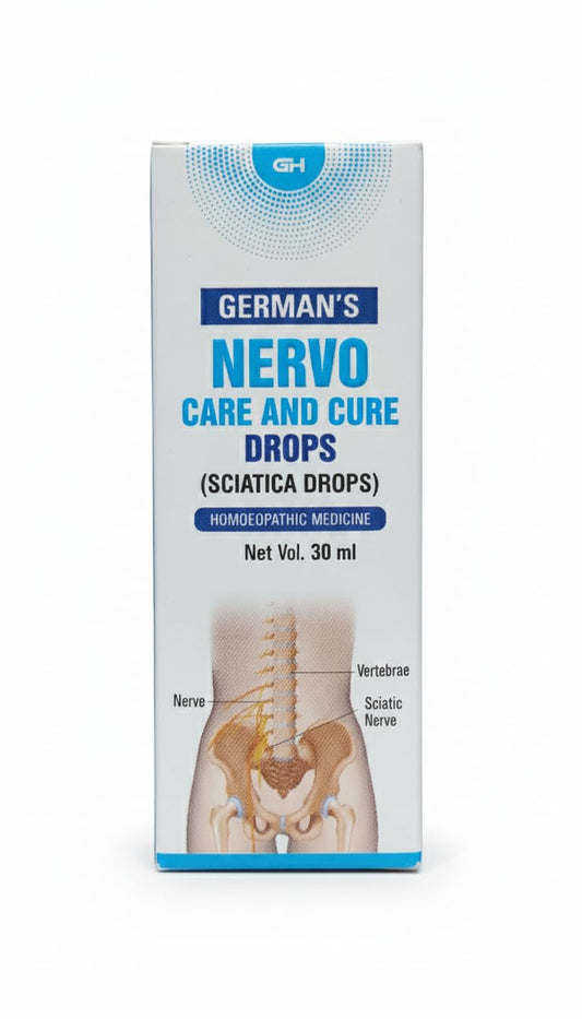 German's Nervo Care and Cure Homeopathic Drops for Sciatica Pain Relief, 30ml