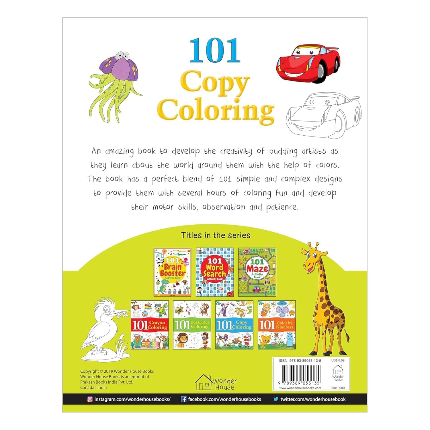 101 Copy Coloring: Fun Activity Book For Children (Ages 3-6) I Screen Free time of 3 hours Hardcover – Sticker Book