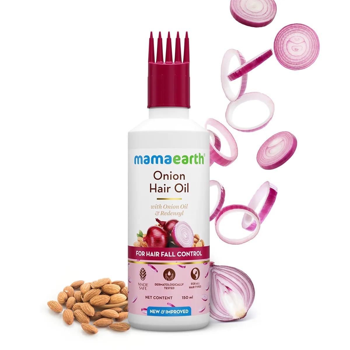 Mamaearth Onion Hair Oil for Hair Growth & Hair Fall Control with Redensyl - 150 ml