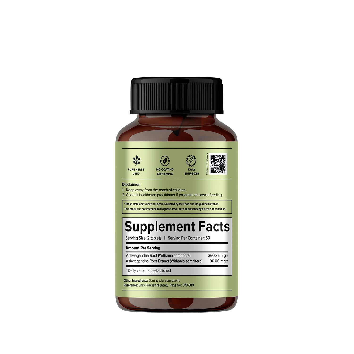 Jiva Ayurveda Ashwagandha Tablet- 120 Tablets For nervous system, stress and feeling of anxiety, immunity