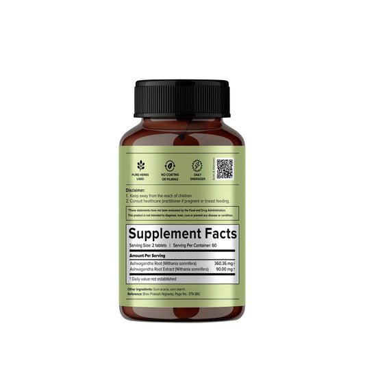 Jiva Ayurveda Ashwagandha Tablet- 120 Tablets For nervous system, stress and feeling of anxiety, immunity