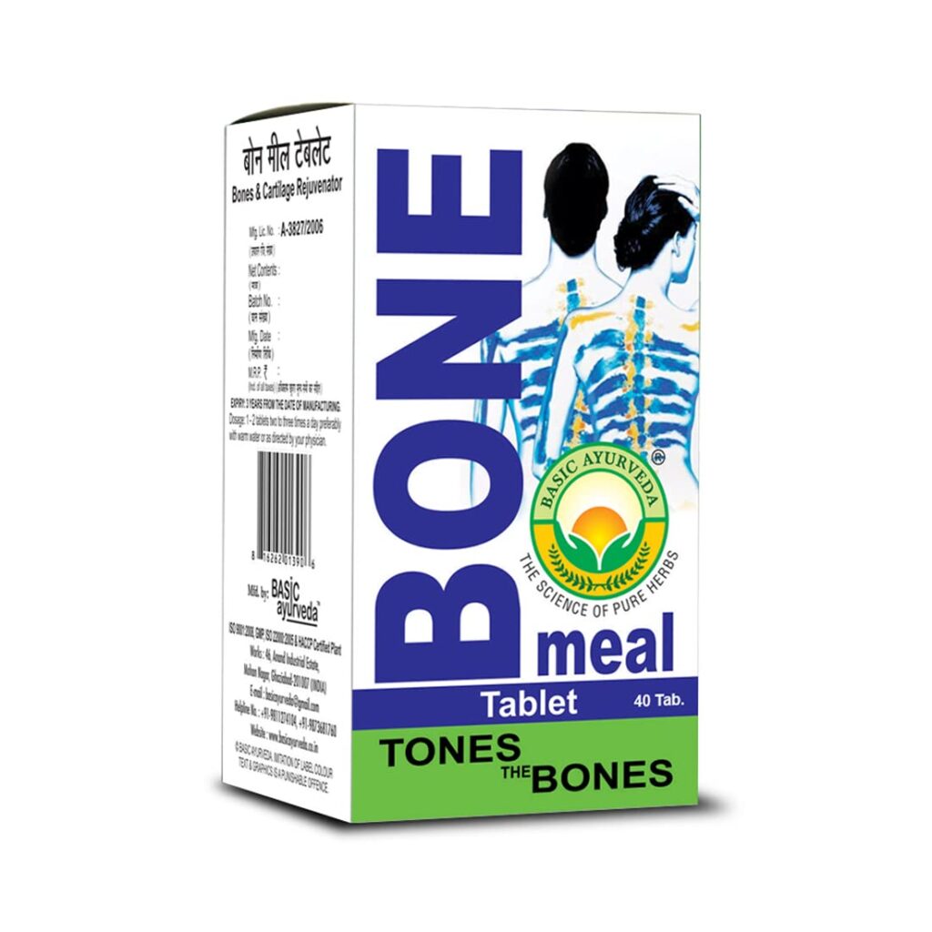 Basic Ayurveda Bone Meal Tablet 40 Tablets For immunity, joint health, bone health
