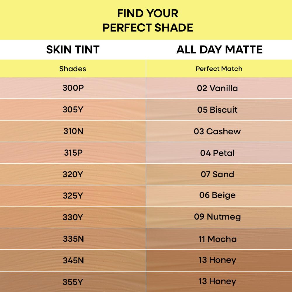 Nykaa Superlight Serum Matte Filter Finish Skin Tint Foundation - 305Y (30ml)