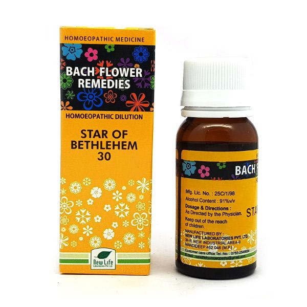 New Life Bach Flower Star Of Bethlehem (30ml) For mental plight, shocks, emotional damage