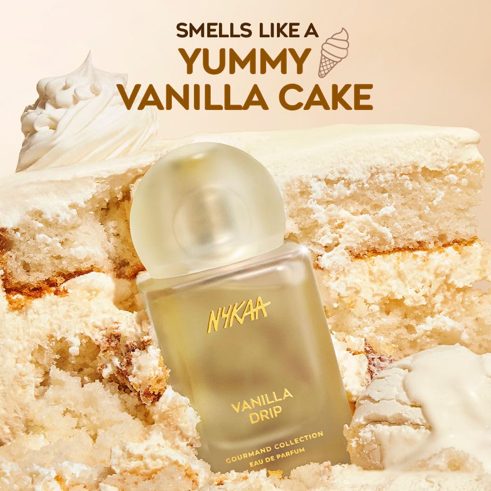 Nykaa Vanilla Drip EDP 50ml | Vanilla Perfume for Women | Pear Sweet Creamy Fragrance | Long-Lasting Daily Wear Scent | Best Sweet Perfume | Best Gift for Her