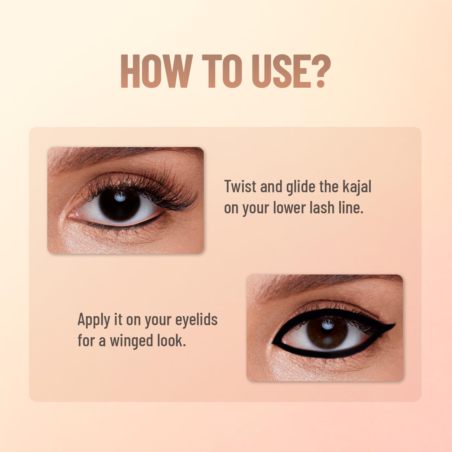 SWISS BEAUTY You & Eye Power Black Pencil Kajal | Waterproof & Smudge-Proof | 24 Hour Stay | Matte Finish Black Kajal | 0.30gm