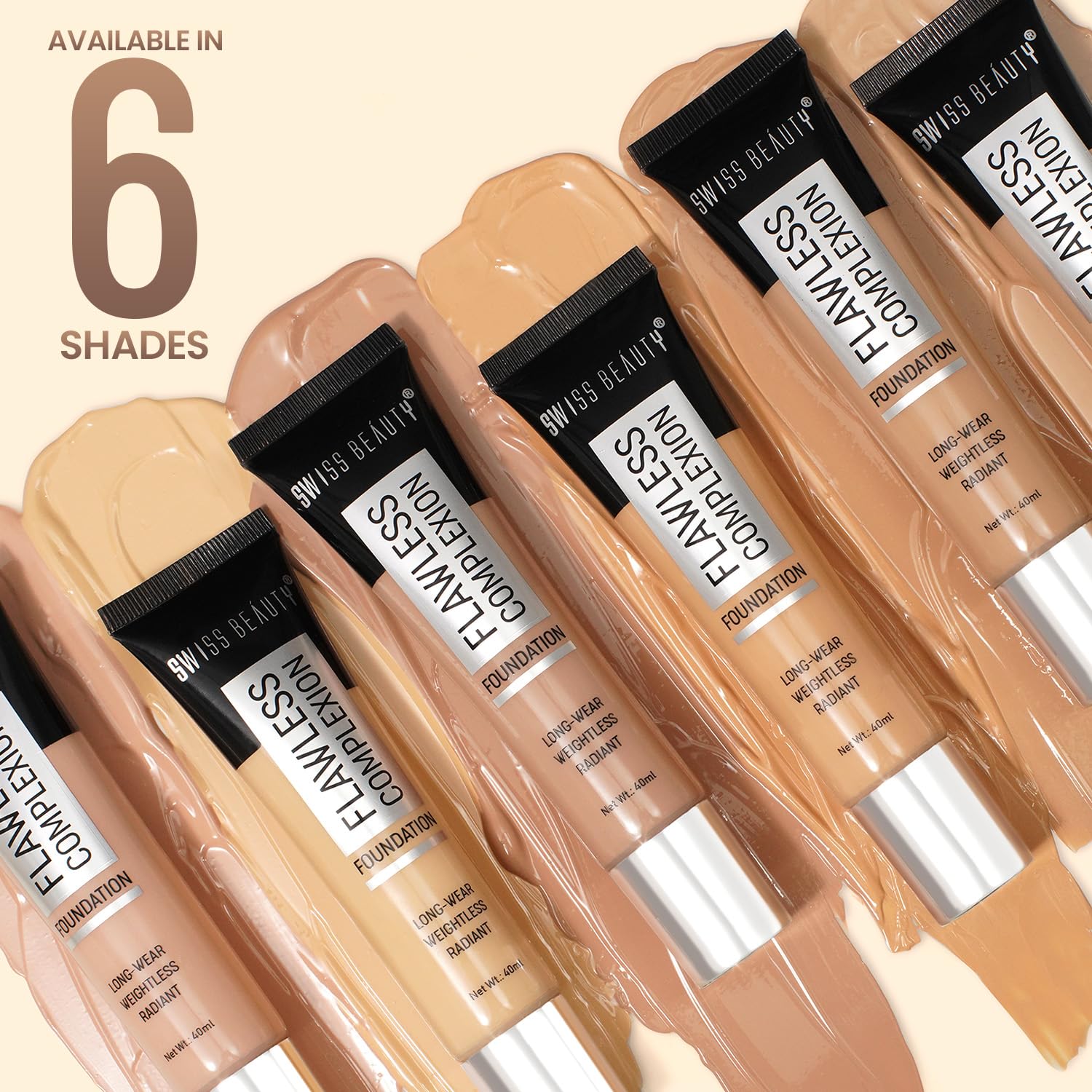Swiss Beauty Pearl Illuminator Light Coverage Natural Foundation Cream For All Skin Types, Face Makeup, Shade- 04 Nude Warm, 35g