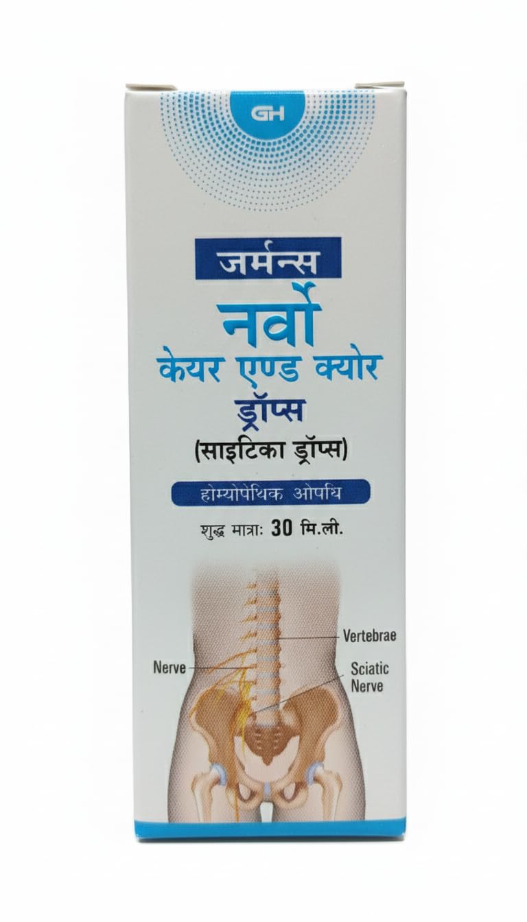 German's Nervo Care and Cure Homeopathic Drops for Sciatica Pain Relief, 30ml