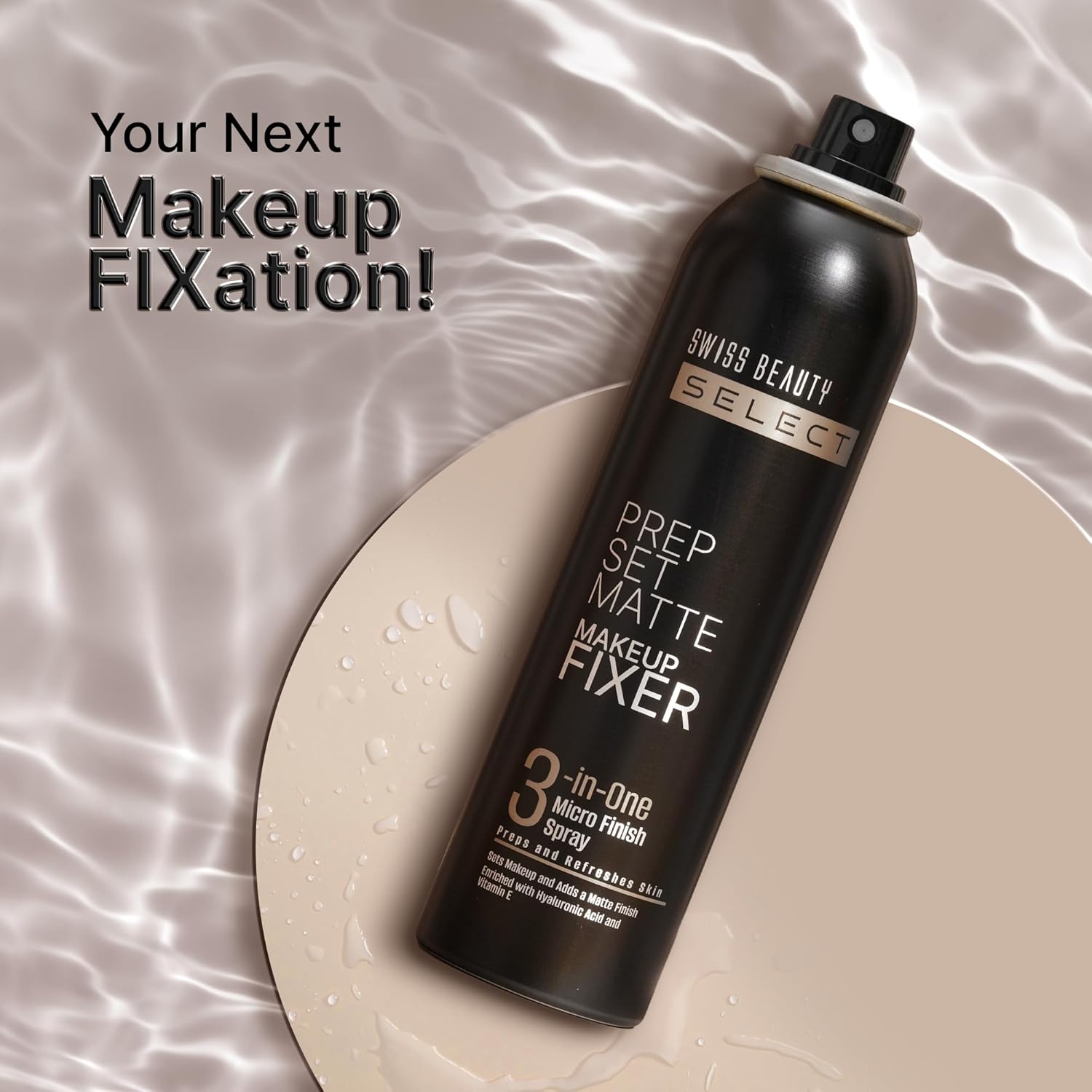 Swiss Beauty Prep Set Matte Makeup Fixer | Natural Matte Finish | With Vitamin E and Hyaluronic Acid | Long Lasting | 3-in-1 micro-fine spray | 120ml