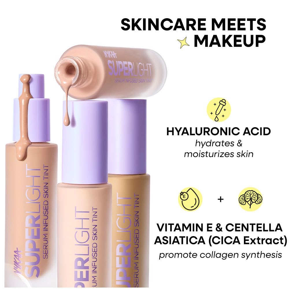 Nykaa Superlight Serum Matte Filter Finish Skin Tint Foundation - 305Y (30ml)