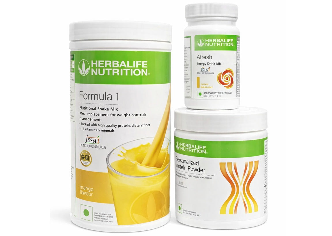 Herblife Nutrition Shake Mix Mango Flavor 500g With Protine Powder 200g And Lemon Afresh 50g