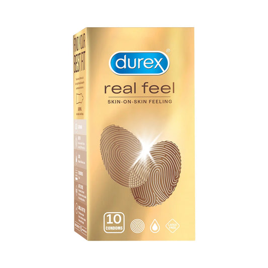 Skip to product information   Durex Quality   Discreet Delivery   Free Express Shipping*   Best Price Online  Durex Real Feel - 10 Condoms