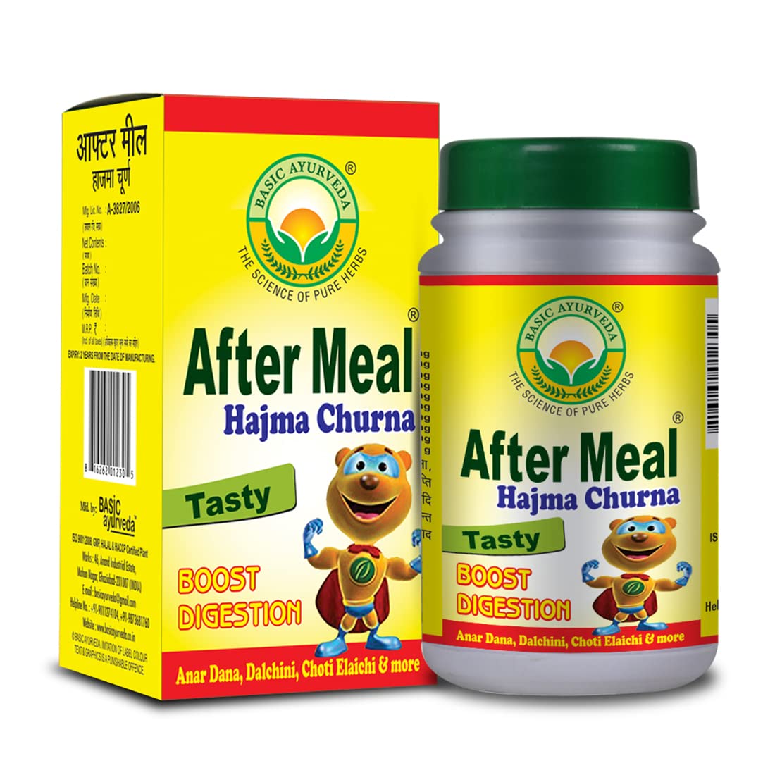 Basic Ayurveda After Meal Hajma Churna 40g For digestion, abdominal disorders, gastrointestinal diseases