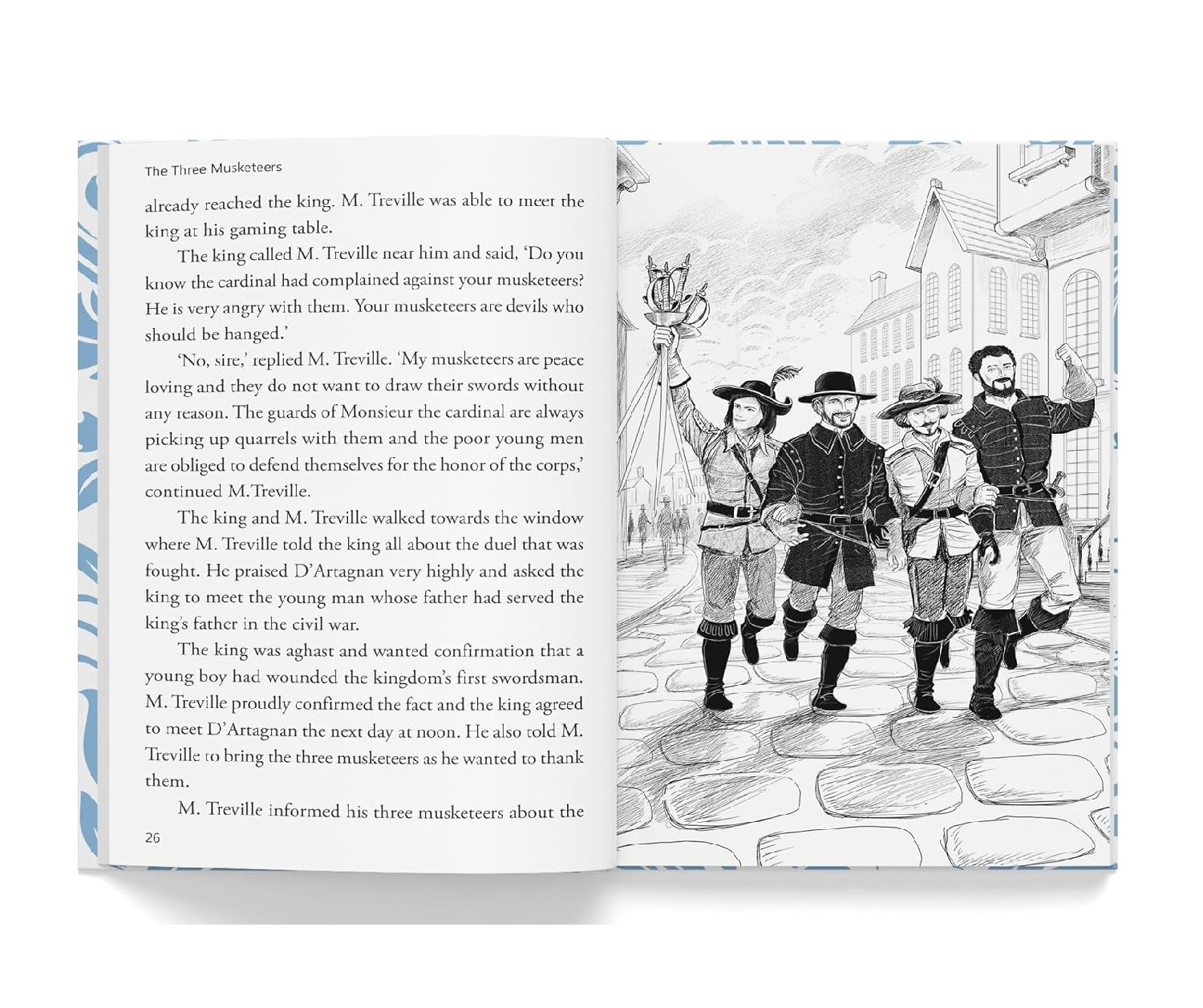 The Three Musketeers : Illustrated Abridged Children Classics English Novel with Review Questions (Hardback) Book