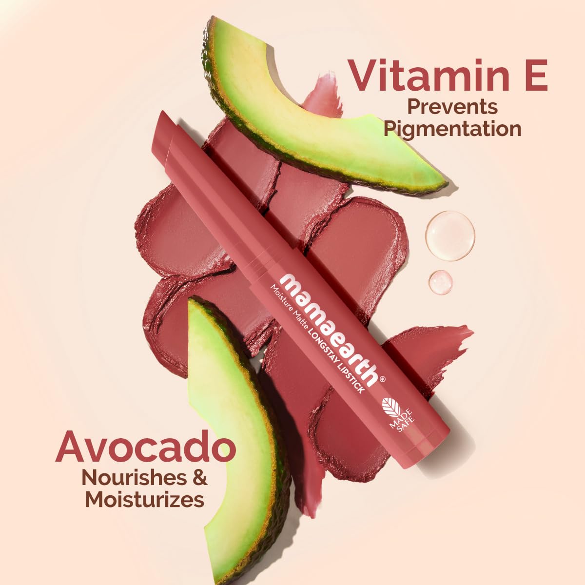 Mamaearth Moisture Matte Longstay Mini Lipstick - Carnation Nude - 0.7 gm