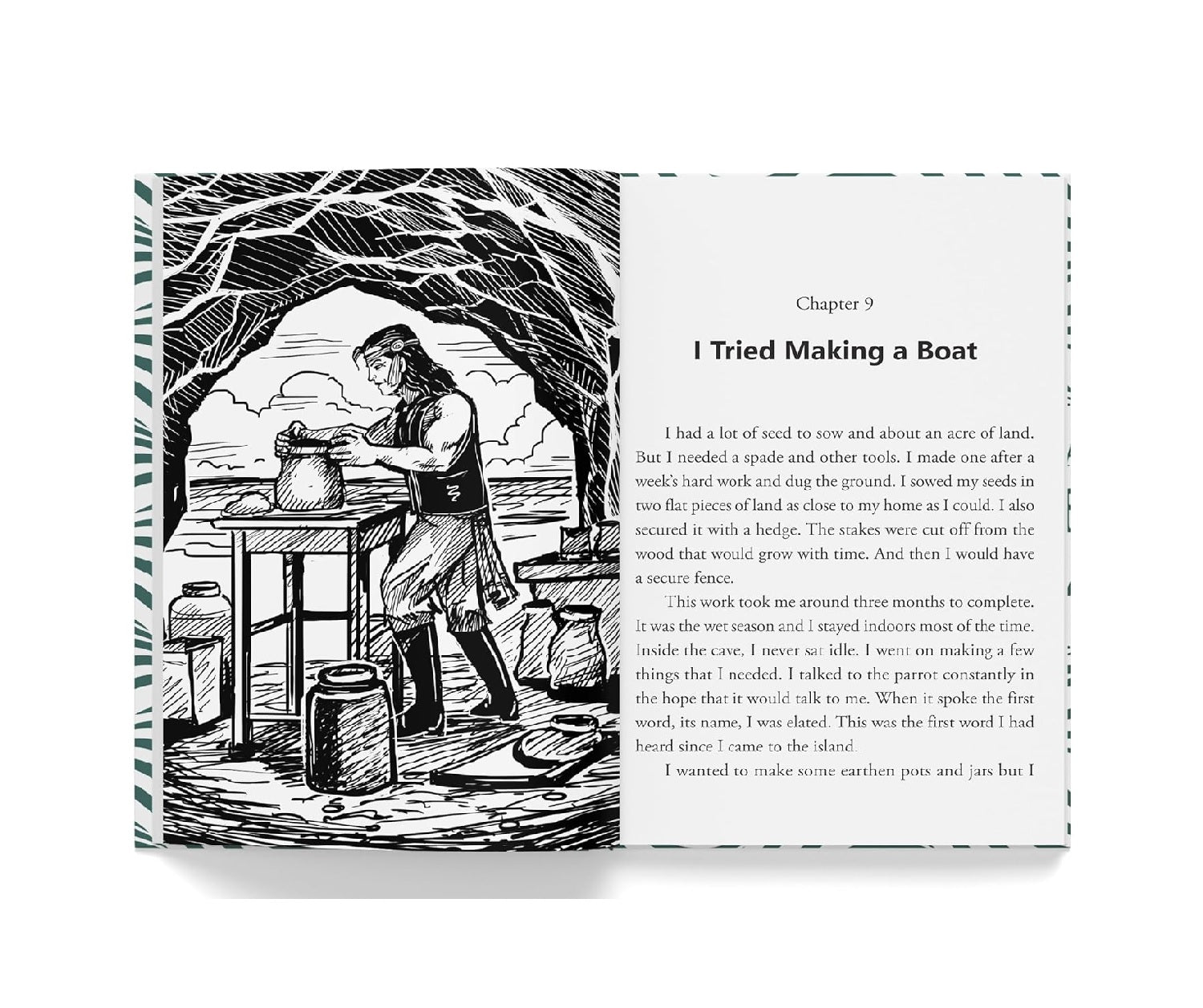 Illustrated Classics - Robinson Crusoe: Abridged Novels with Review Questions Hardcover Book