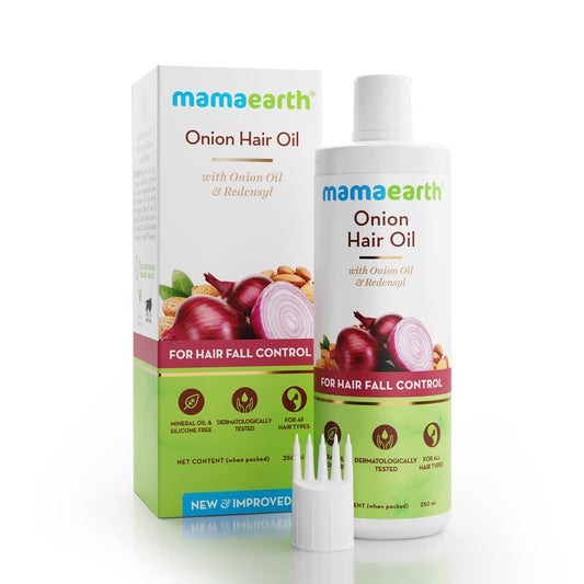 Mamaearth Onion Hair Oil for Hair Growth & Hair Fall Control with Redensyl - 250 ml