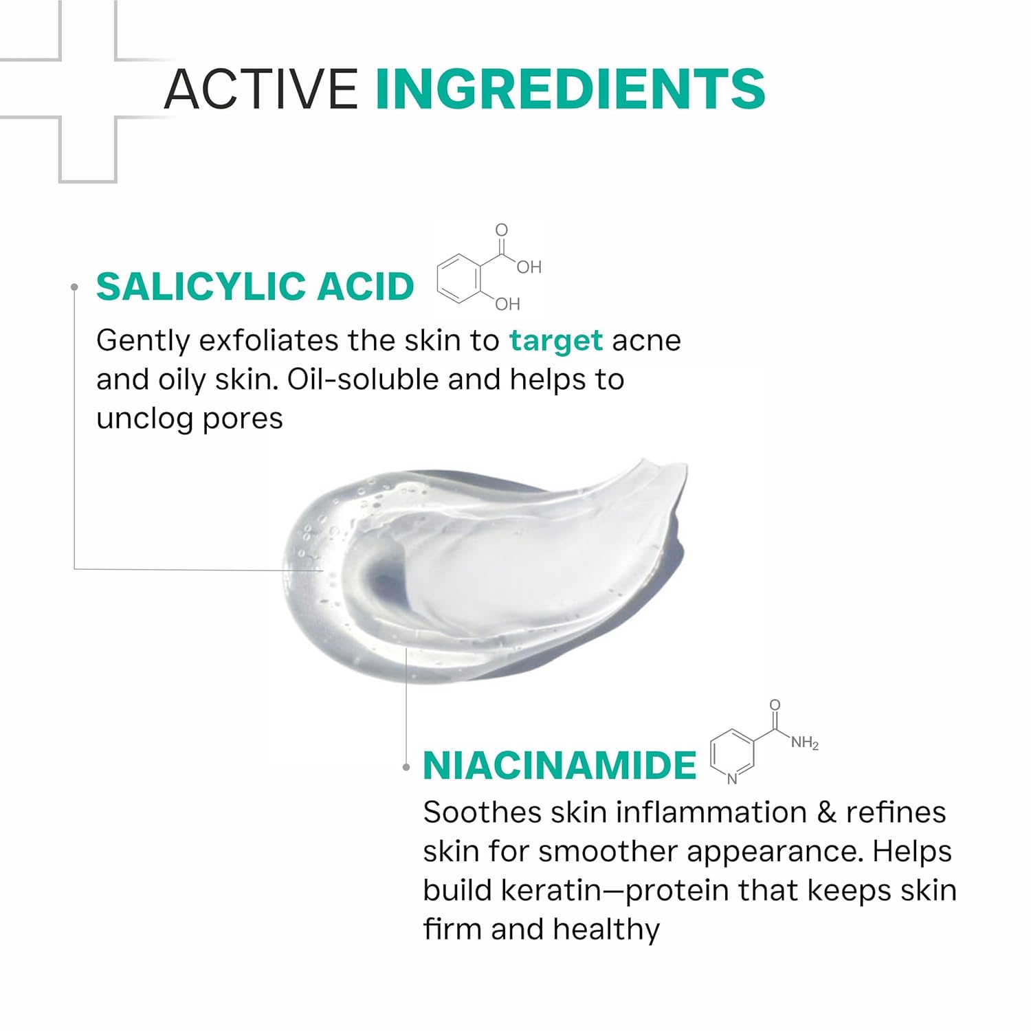 DERMATOUCH Salicylic Acid 2% Niacinamide 6% Anti-Acne Oil-Free Gel For Active Acne, Oil Balancing, Pore Tightening | 30g