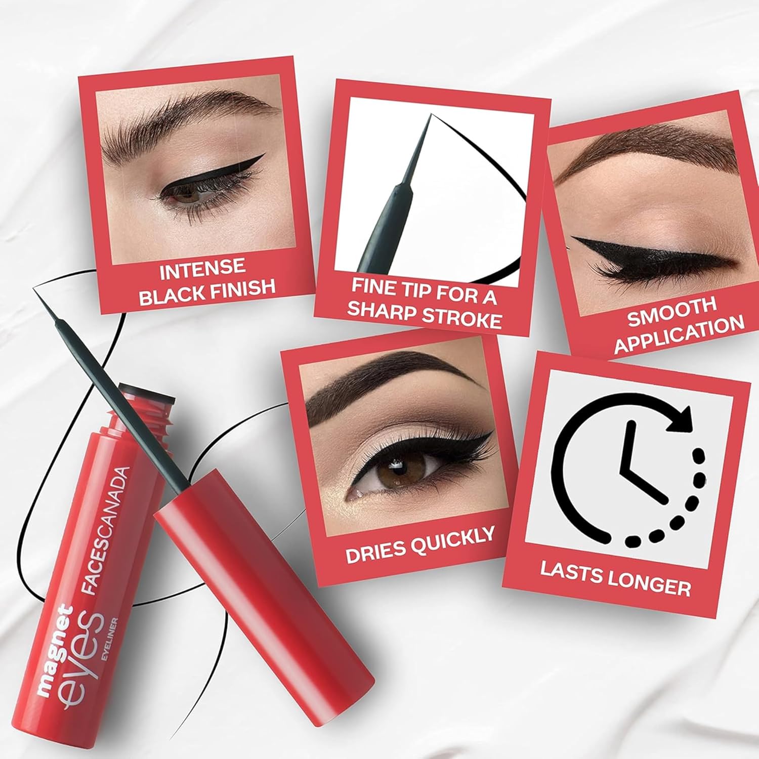 FACES CANADA Magneteyes Eyeliner - Black, 3.5ml