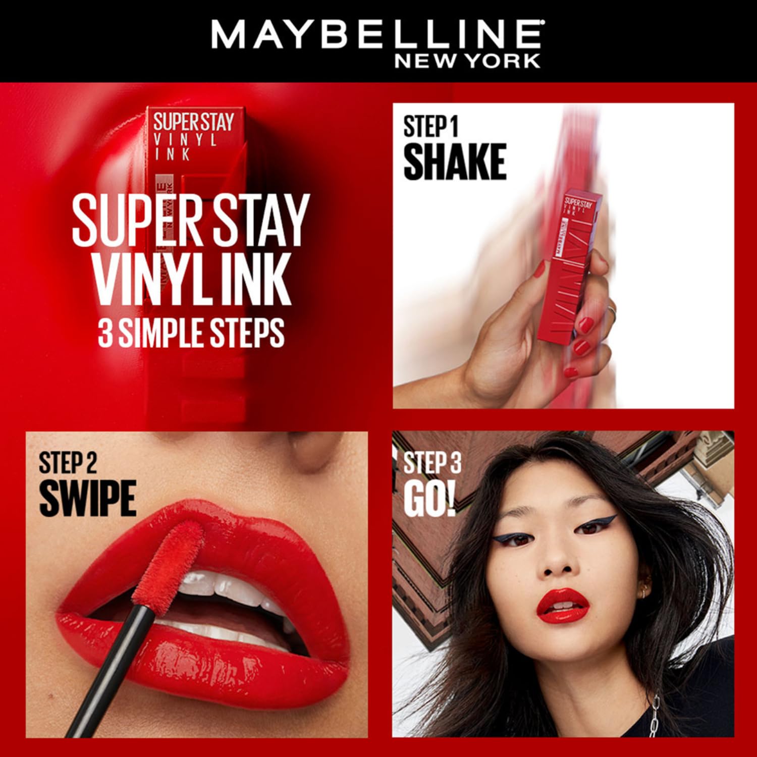 Maybelline New York Superstay Vinyl Ink Liquid High-Glossy Lipstick - Witty, Instant Shine & Transfer Proof. Superstay Vinyl Ink Lipstick Last Up To 16Hr, Enriched With Vitamin E & Aloe | 4.2Ml