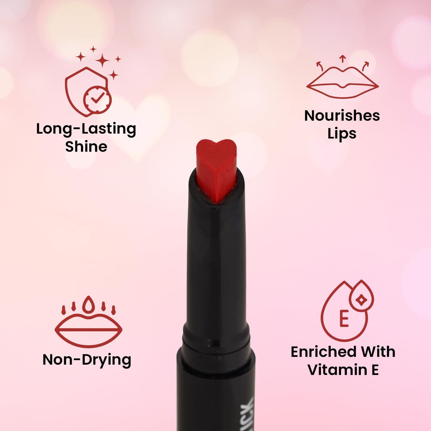 Swiss Beauty My Shine Creamy Lipstick with Vitamin E | Long Lasting Lipstick with Shiny finish | Shade- Pink Victoria, 1.5gm