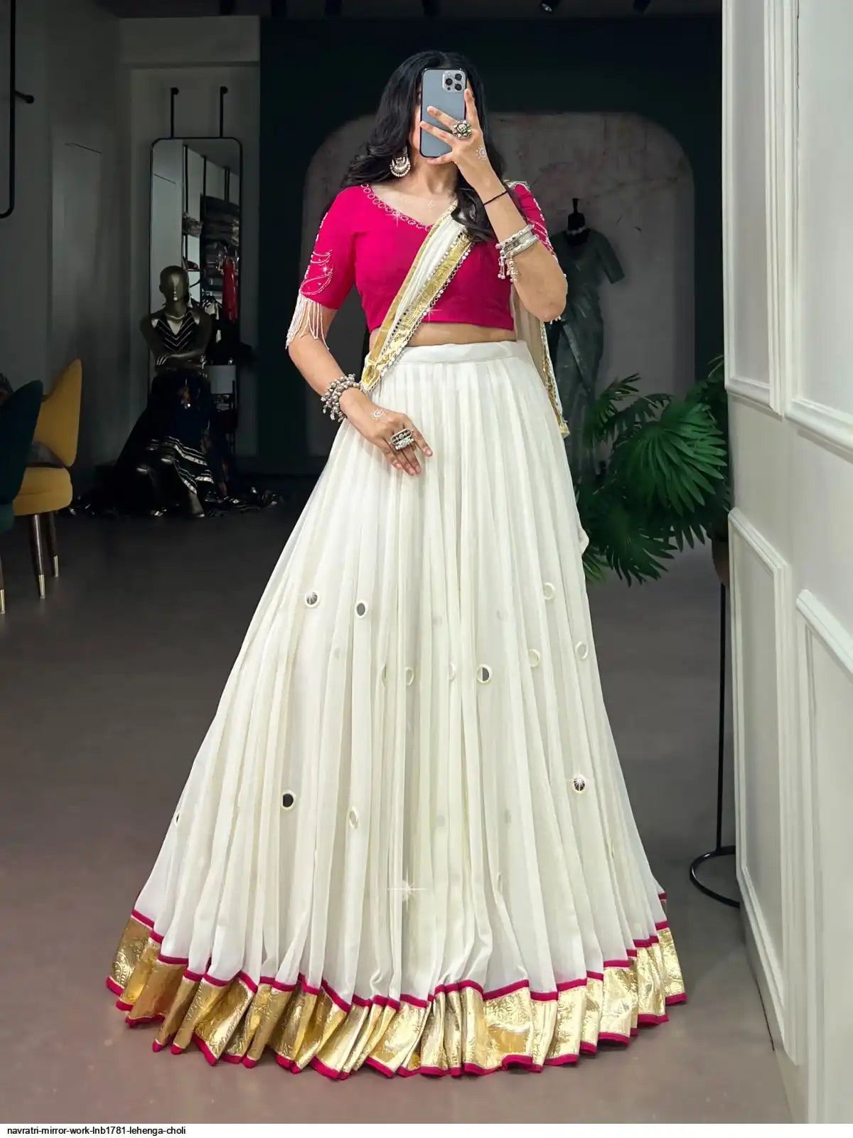 NAVRATRI MIRROR WORK LNB1781 LEHENGA CHOLI