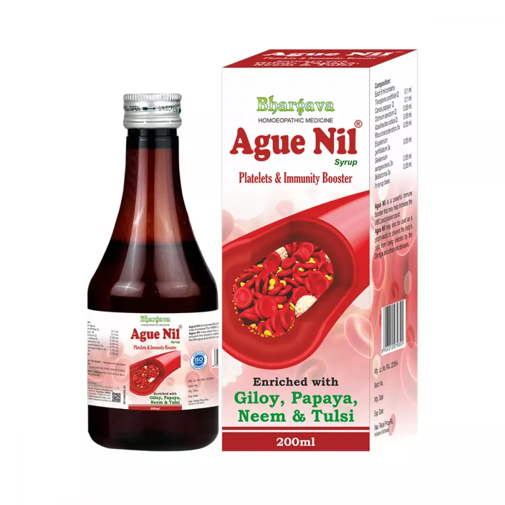 Dr. Bhargava Ague Nil Syrup with Giloy, Papaya, Neem and Tulsi (200ml)