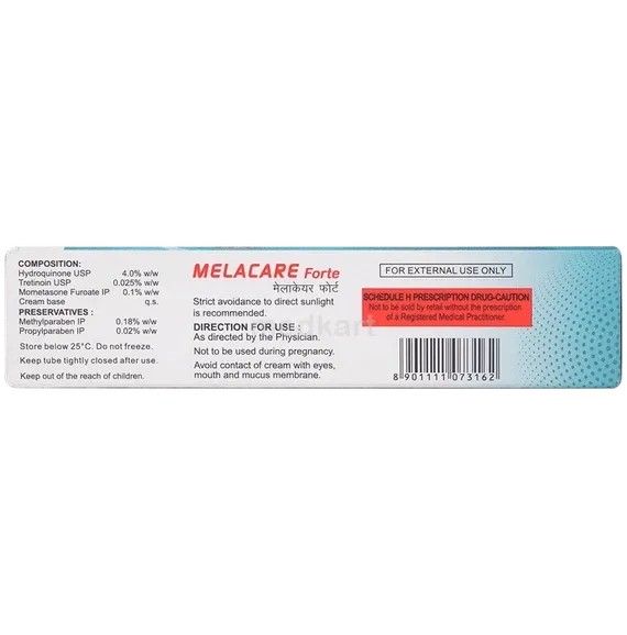 Melacare Forte Cream (25gm) For Melasma, Skin Itching, Redness