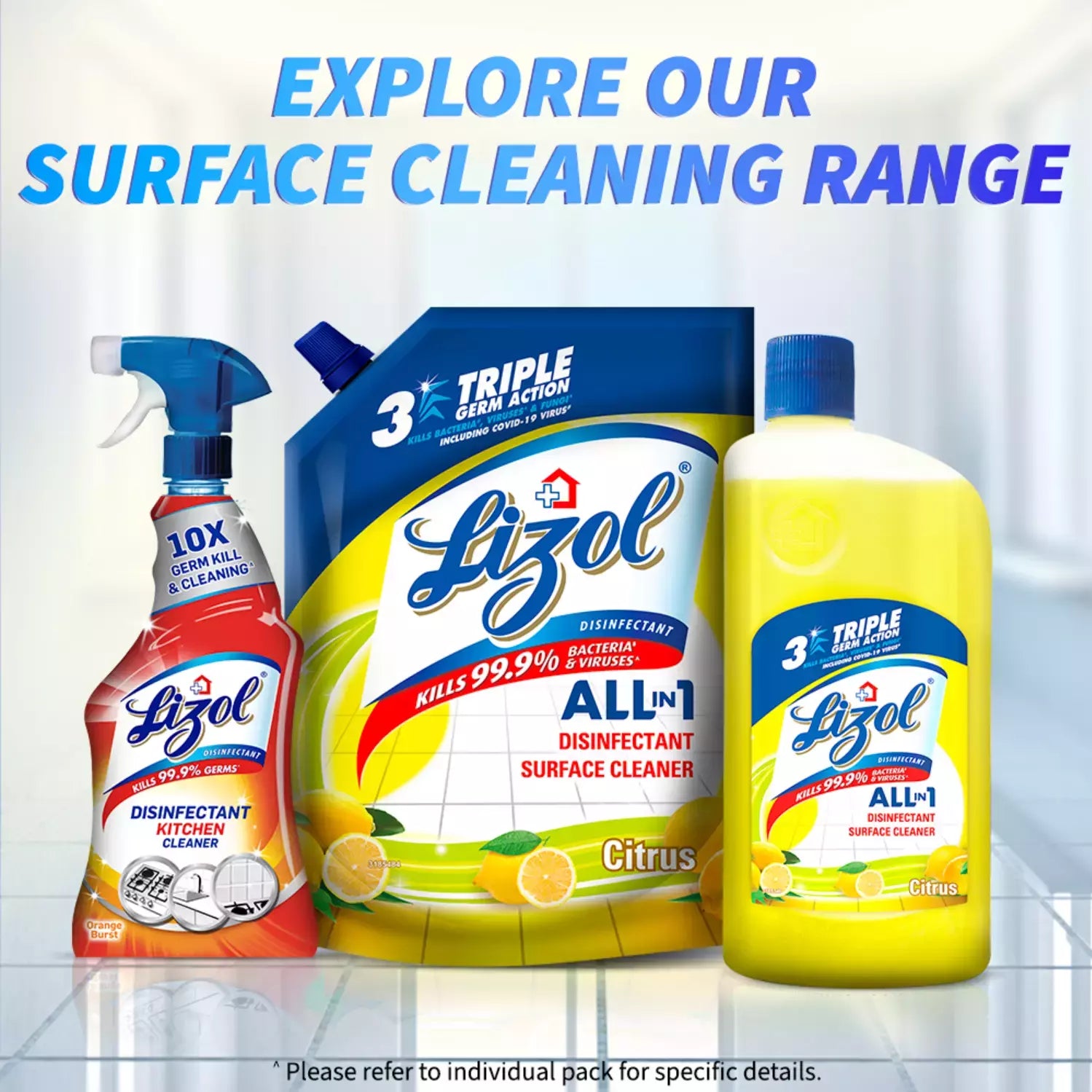 Lizol Jasmine Disinfectant Floor Cleaner Bottle Of 975 Ml