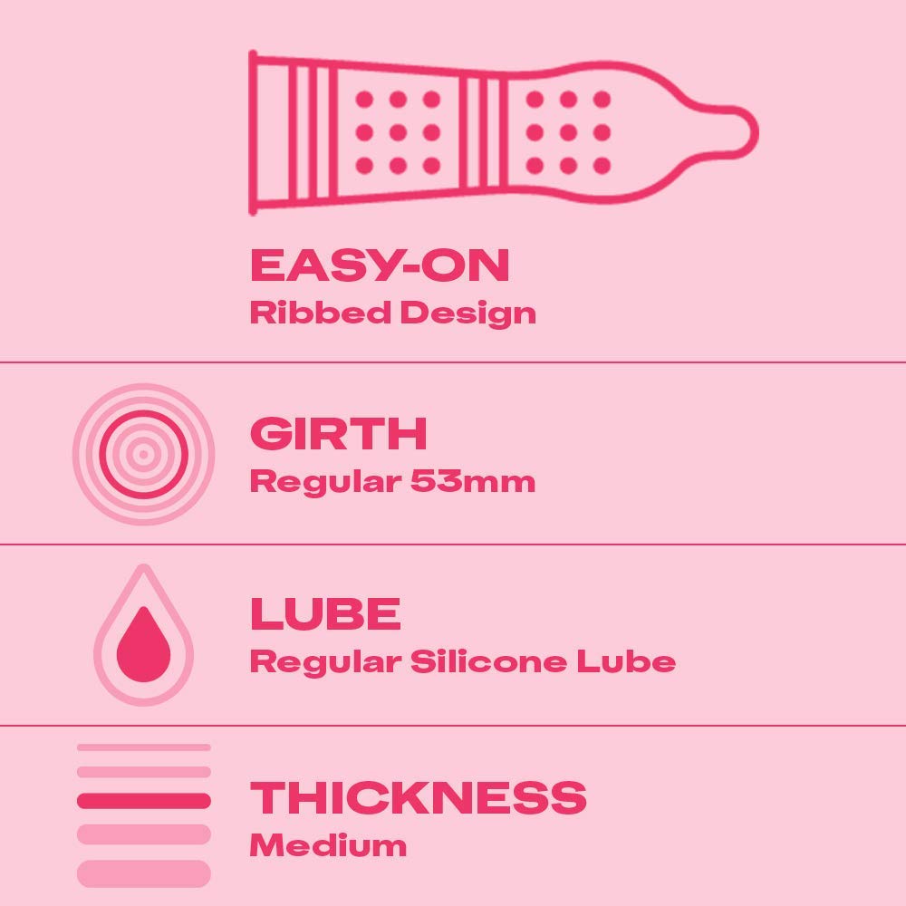 Durex Extra Ribbed Condoms for Men – 10 Count