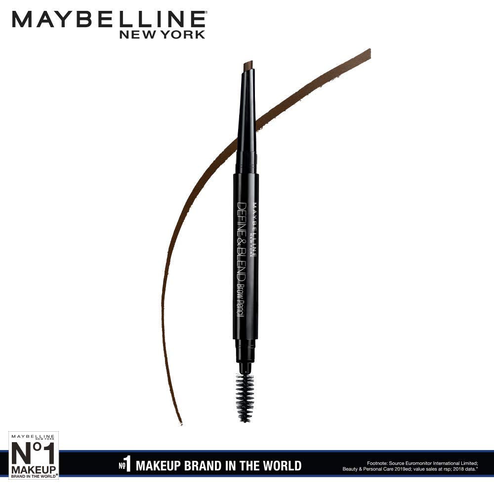 Maybelline New York Brow Pencil, With Spoolie, Long-lasting and Natural-looking Results,Natural Brown, 0.16 g