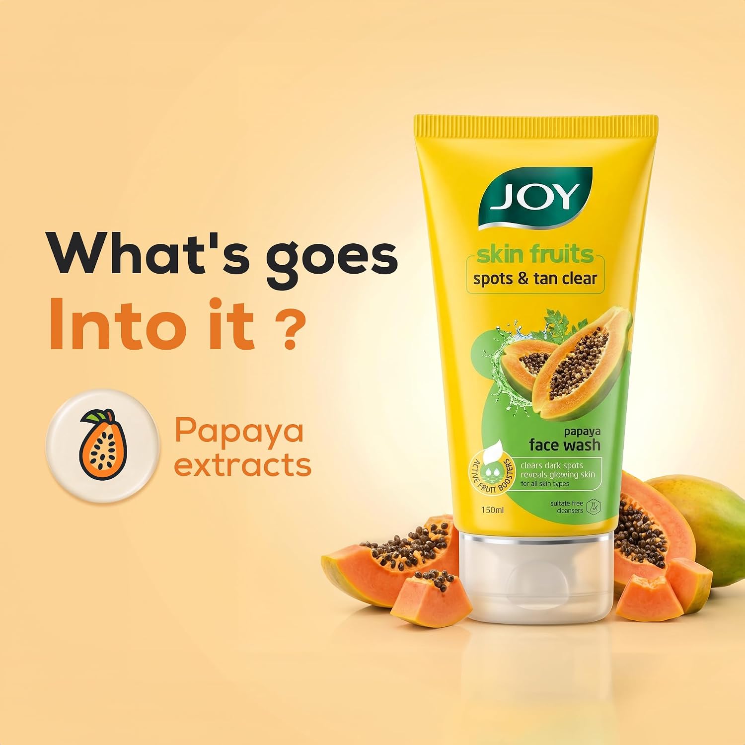 Joy Skin Fruits Spots & Tan Clear Face Wash 150ml x2