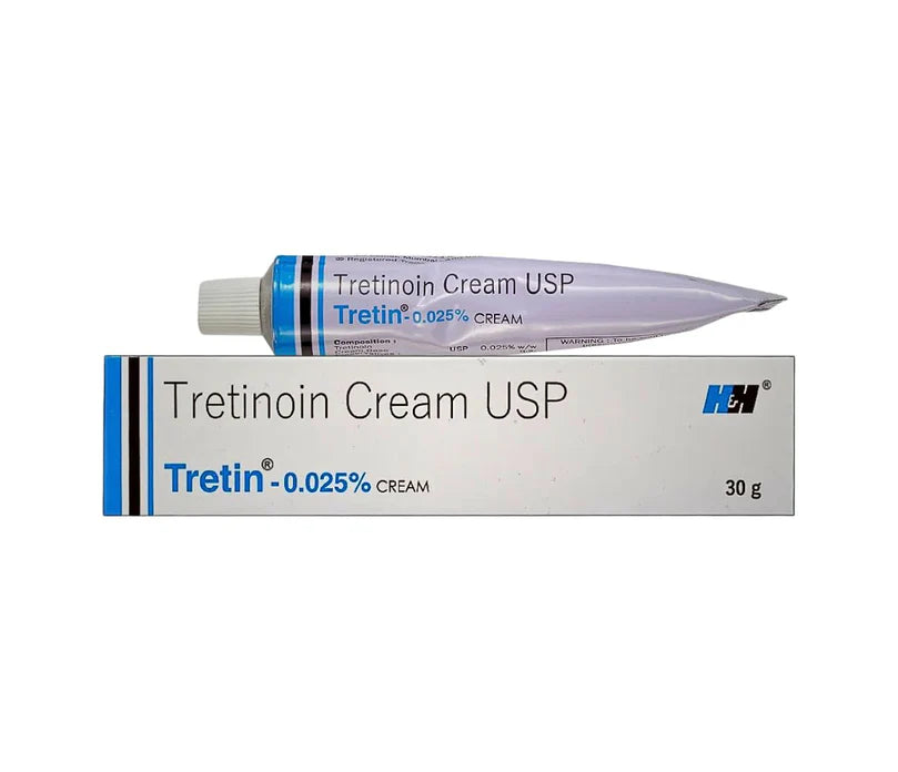 Tretin 0.025% Cream (30gm) For Rough Skin, Wrinkles, Skin Spots