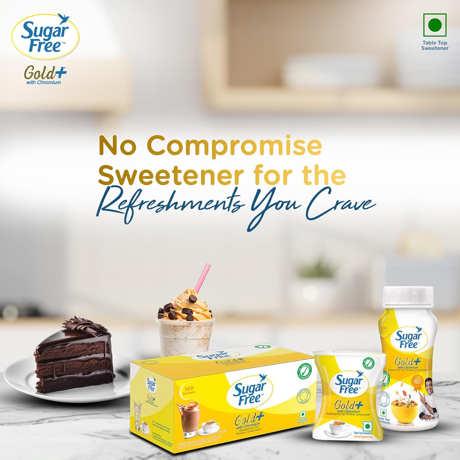 Sugar Free Gold, 100 Sachets (Pack Of 2)