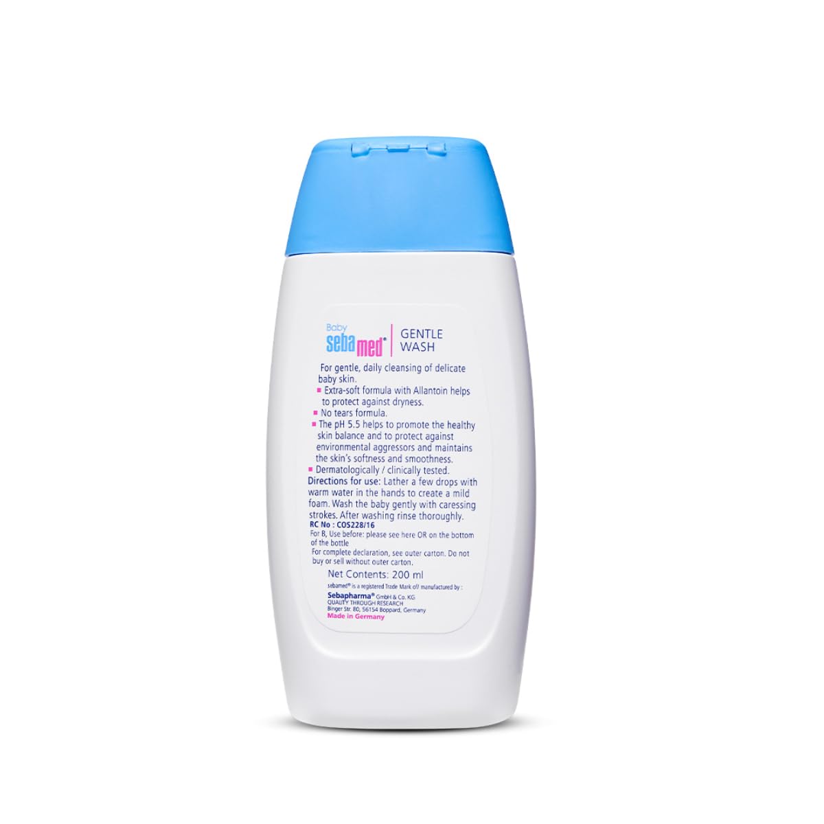 Sebamed Baby Gentle Wash, Protects Skin from Dryness 200 ml