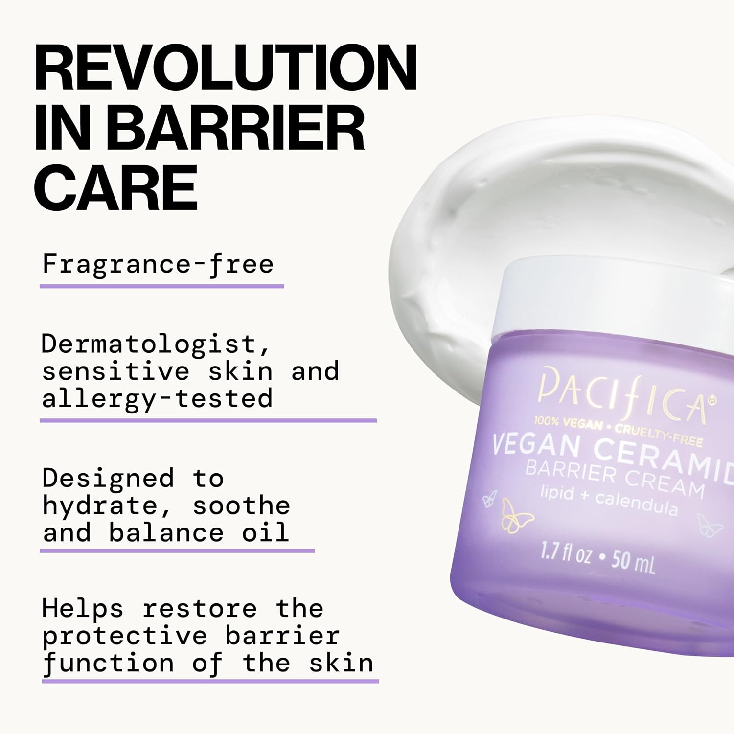 Pacifica Beauty Ceramide Barrier Repair Daily Facial Moisturizing Cream
