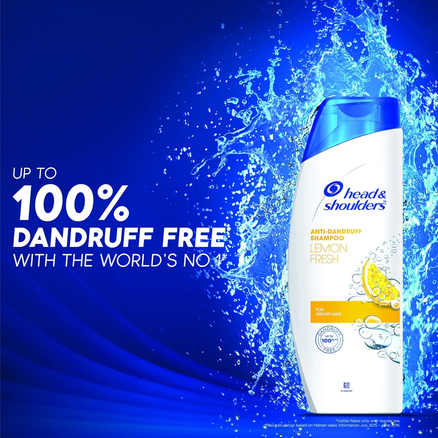 Head & Shoulders Lemon Fresh Anti-Dandruff Shampoo for Daily Use, 180ml