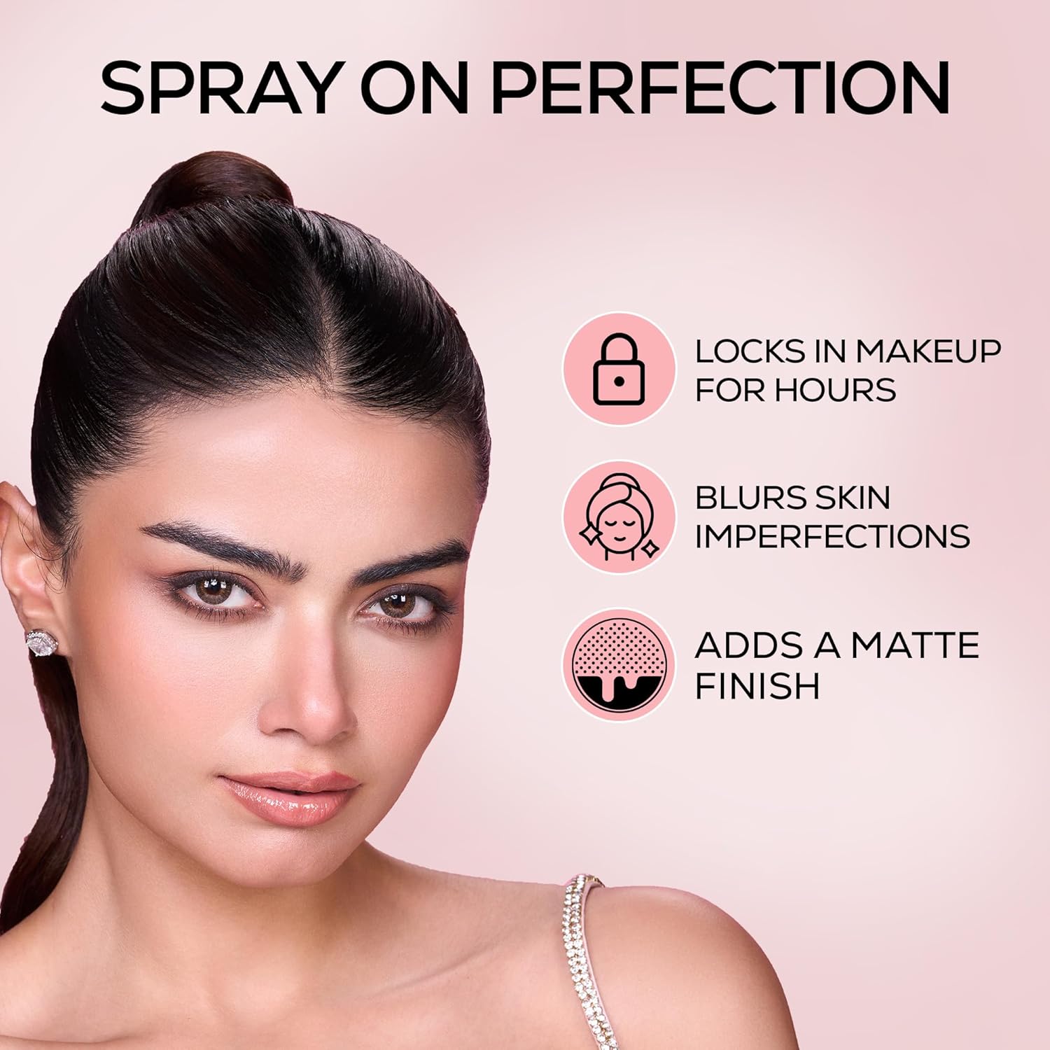 RENEE Bollywood Filter Blurring Setting Spray for Face Makeup, Matte Finish & Pore Blur Effect with Niacinamide & Hyaluronic Acid, Long Lasting Makeup Fixer & Shine Control, Fine Mist 100ml