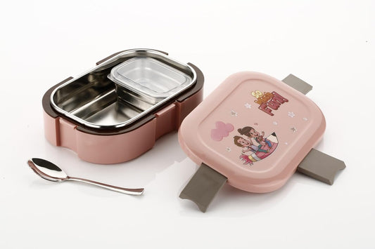 Stainless Steel Tiffin Lunch Box Container/Dabba with 4 Side Clip Lock Lid for Office, Kids School, Travel Food Grade Airtight |