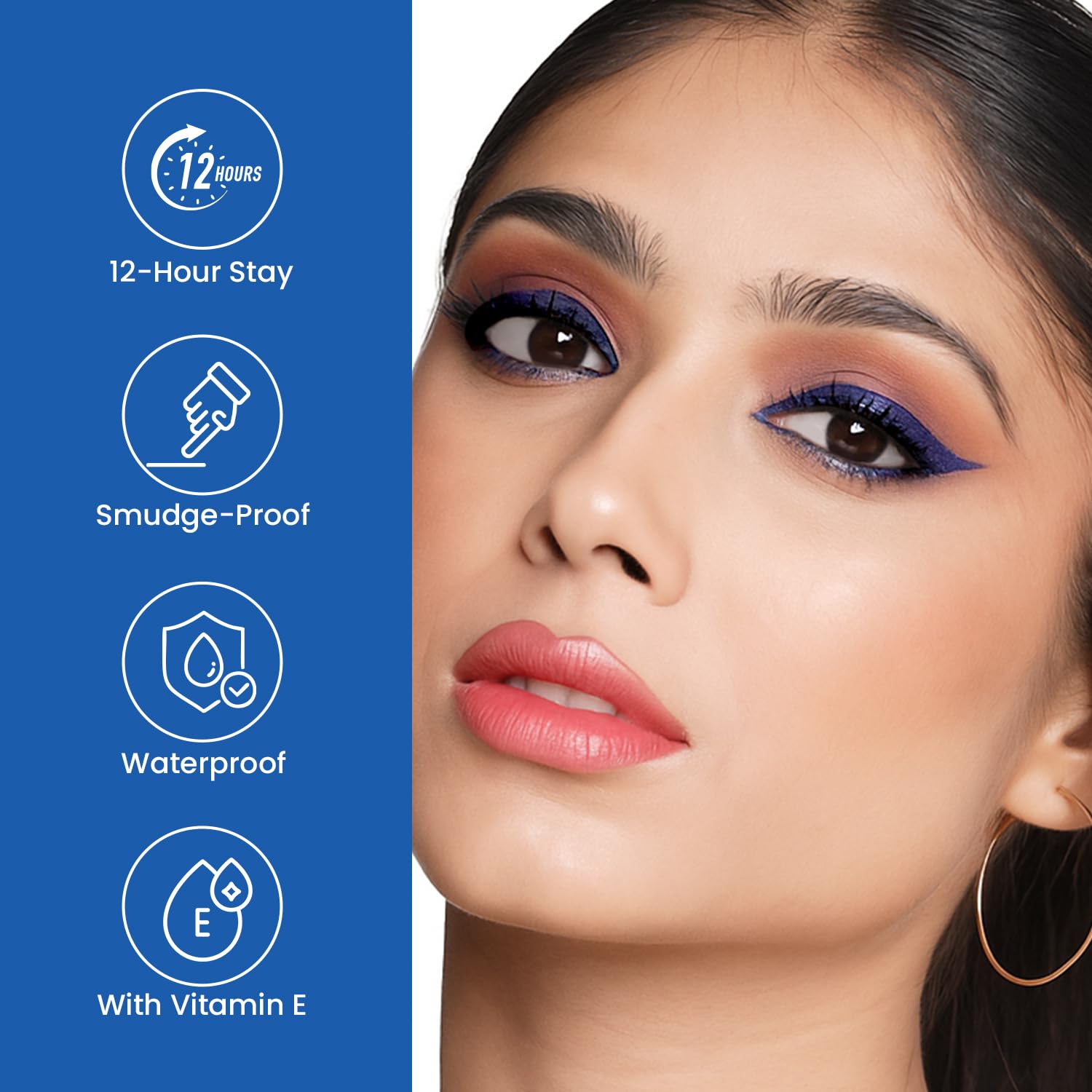 Swiss Beauty Intense Gel Kajal with Sharpener | 12-Hour Stay | Waterproof | Smudge-Proof | Creamy Texture | Highly Pigmented | Multi-Use Eye Pencil | 1.2g, Shade- Smoky