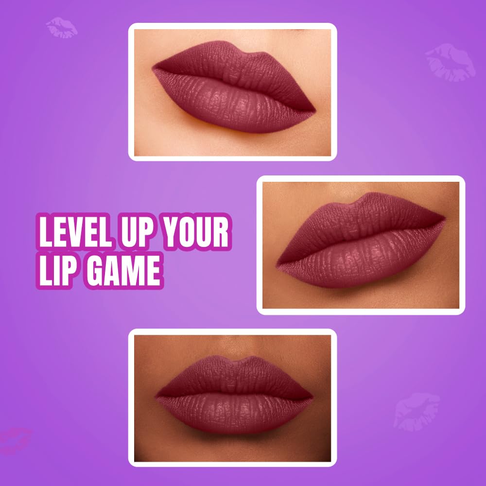 Elle 18 Color Pops Matte, Brown Temptation, Matte Finish, Moisturising Bullet Lipstick, Infused with Shea Butter and Jojoba Oil| 4.3g