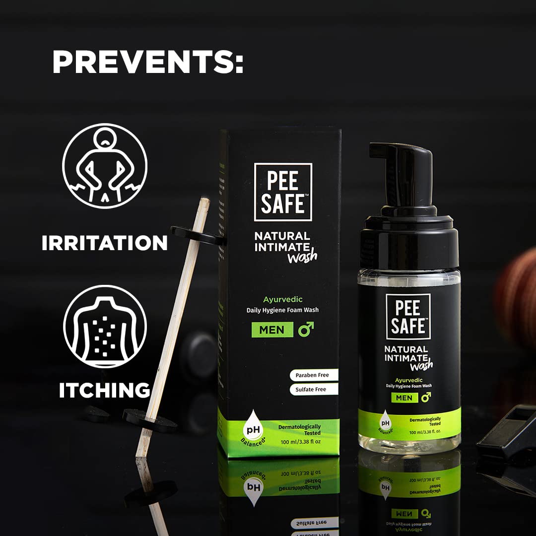 Pee Safe Natural Intimate Wash For Men 100 ml For Daily Hygiene Wash, Lemongrass Fragrance
